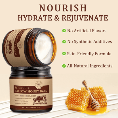 Whipped Tallow Honey Balm – Deep Moisture for Face & Body